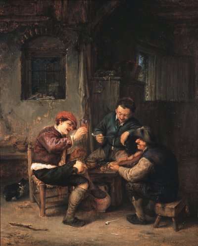 Tre contadini in una locanda da Adriaen Jansz. van Ostade